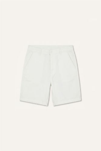 Erkek Ekru Relaxed Fit Bermuda Şort