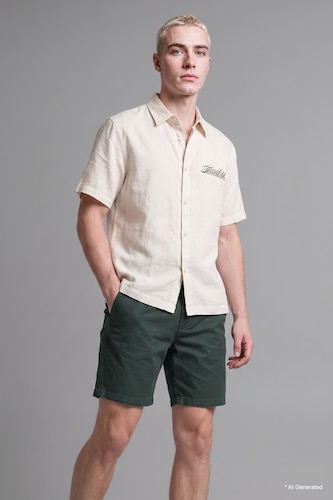 Men Khaki Relax Fit Shorts