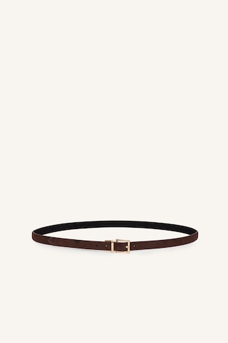 Women Black Woman Rectangle Clasp Faux Leather Jean Belt