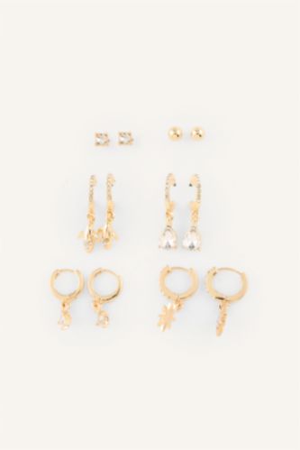 Women Altın 6 piece Earring