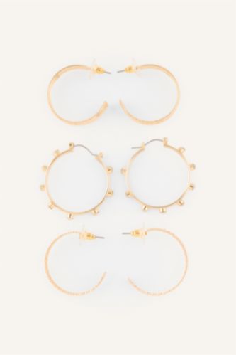 Women Altın 3 piece Earring