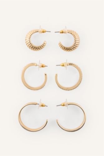 Women Altın 3 piece Earring
