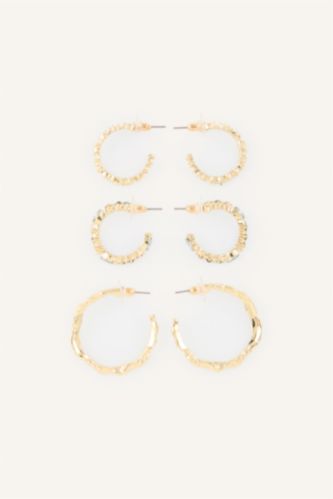 Women Altın 3 piece Earring