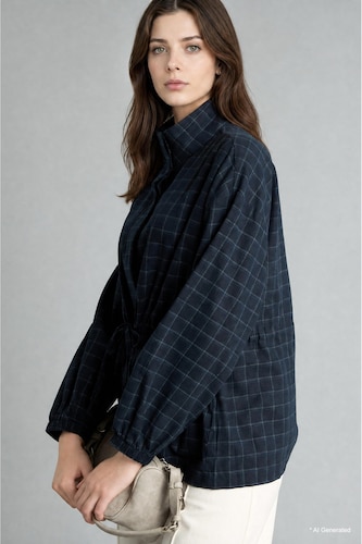 Regular Fit Woven Long Sleeve Tunic