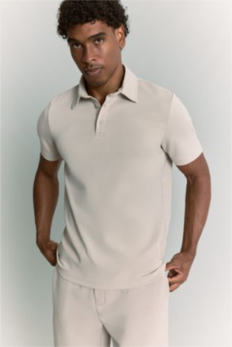 Men Stone Standard Fit Short Sleeve Polo T-Shirt