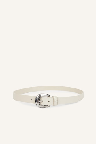 Woman Faux Leather 2 Piece Belt