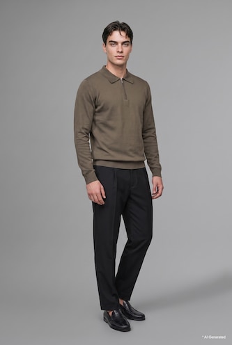 HOMME Kaki Pull