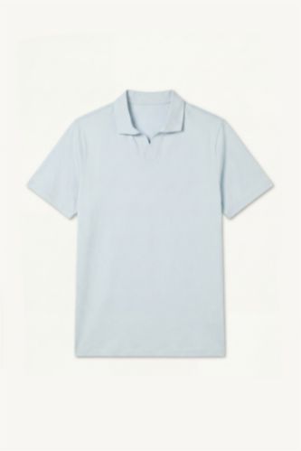 Erkek Açık Mavi %100 Pamuk Regular Fit Polo Tişört