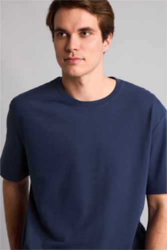 Men NAVY Regular Fit Short Sleeve T-Shirt
