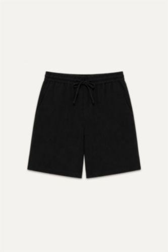 Erkek Siyah Baggy Fit Bermuda Şort