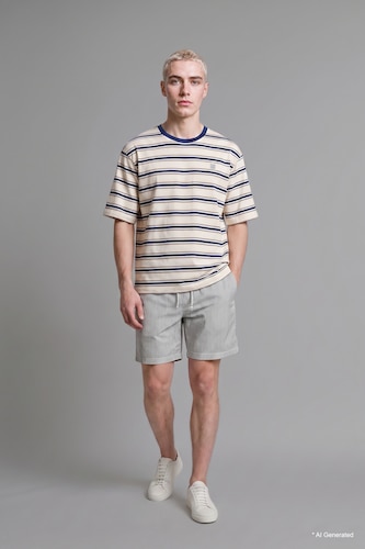 Erkek Koyu Yeşil %100 Pamuk Relaxed Fit Bermuda Şort