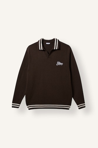 Men Brown Knitwear Relax Fit Pullover