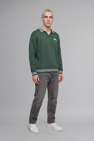 MAN Khaki Knitwear Relax Fit Pullover