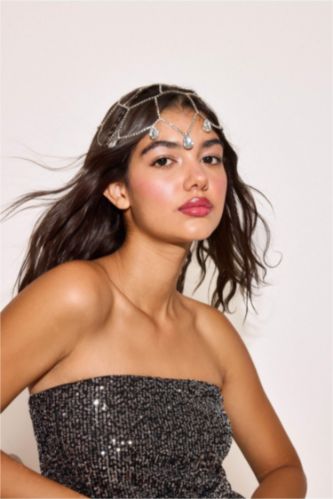 Women Gümüş Woman Silver Hair Accessory