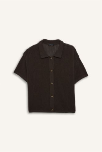 Kadın Kahve Regular Fıt Triko