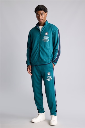 MAN Green Standard Fit Scuba Fabric Jogger