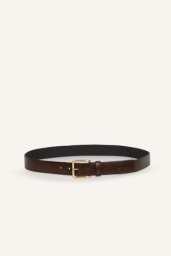 Kadın Kahve Kadın Dikdörtgen Toka Suni Deri Jean Kemeri