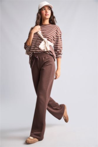 Women Brown Flare Trousers