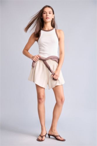 Women Sand Linen Blended