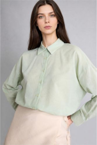 WOMAN Mint Regular Fit Voile Long Sleeve Tunic
