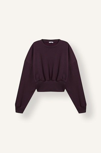Standart Fit Bisiklet Yaka Basic Sweatshirt