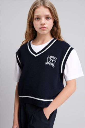Young Girls - Teen Girls NAVY Girl Regular Fit Sweater Vest