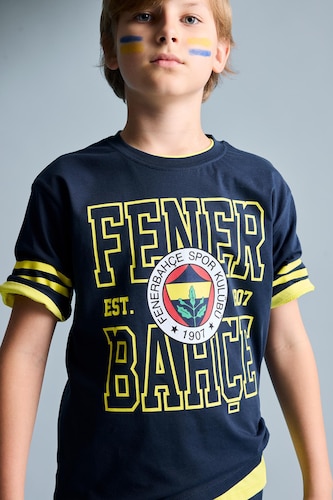 Young Boys - Teen Boys Indigo Boy Regular Fit Short Sleeve T-Shirt