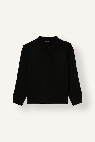 Erkek Çocuk - Genç Erkek Siyah Polo Yaka Triko Basic Kazak Erkek Çocuk