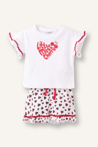 Baby Girls White 2 piece Relax Fit Set