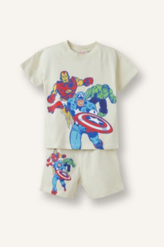 Baby Boys Light Stone 2 piece Regular Fit Licensed by Marvel Set