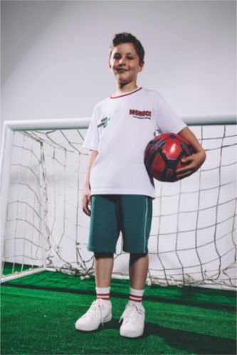 BOYS & TEENS Green Boy Regular Fit Shorts