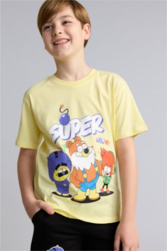 Young Boys - Teen Boys Yellow New Regular Fit Short Sleeve T-Shirt