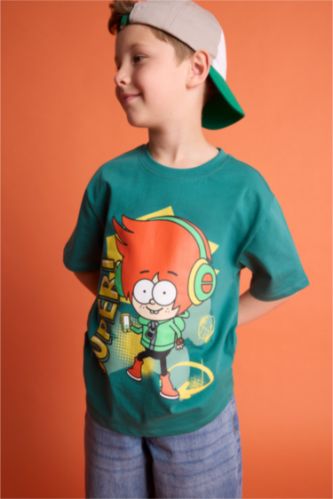 Young Boys - Teen Boys Dark Green New Regular Fit Short Sleeve T-Shirt