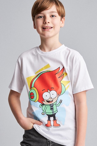 Young Boys - Teen Boys White Boy 100% Cotton Super 1 Set New Regular Fit T-Shirt