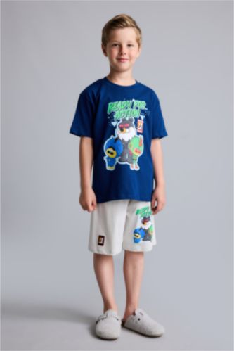 Young Boys - Teen Boys NAVY 2 piece Regular Fit Knitted Pyjamas