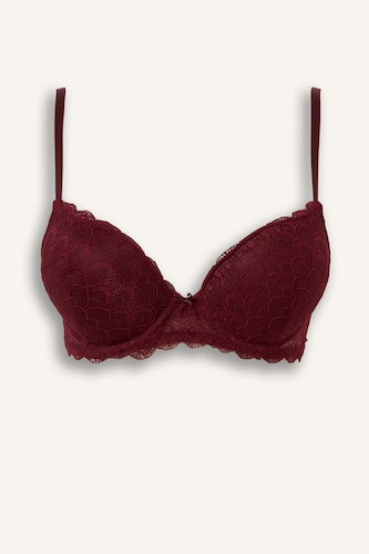 Dantelli Full Push Up Balenli Basic Tişört Bra