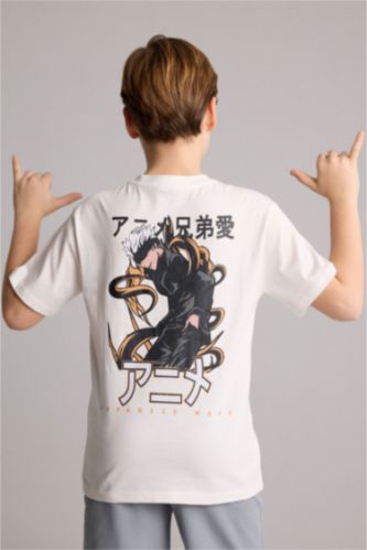 Young Boys - Teen Boys Ecru Short Sleeve T-Shirt
