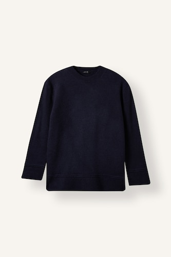 Kadın Açık İndigo Loose Fit Basic Triko Tişört