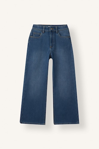 Девочки и подростки Голубрй Джинсы Straight Wide