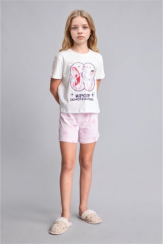 Young Girls - Teen Girls Ecru 2 piece Regular Fit Knitted Pyjamas