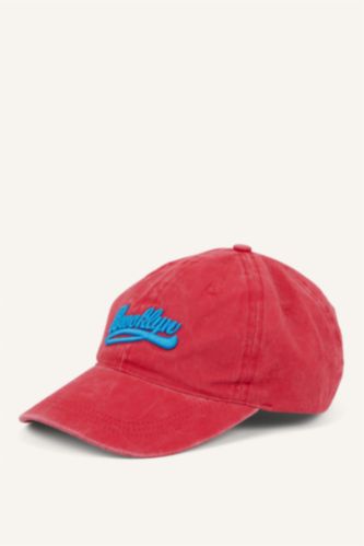 Kadın Kırmızı Kadın Nakışlı Jean Cap Şapka