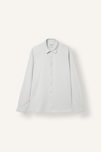 Slim Fit Polo Collar Long Sleeve Shirt