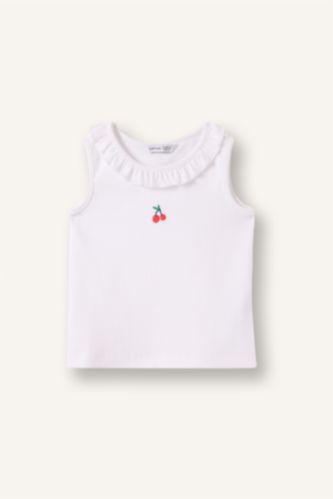 Baby Girls White Baby Girl Ribana Tank Top