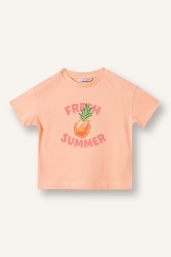 Girl Relax Fit 100% Cotton Rose Pink T-Shirt