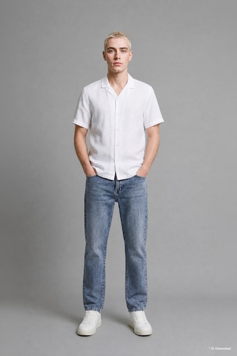 Straight Regular Fit Waist Jeans