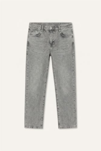 Men Light Grey Straight Fit Jeans
