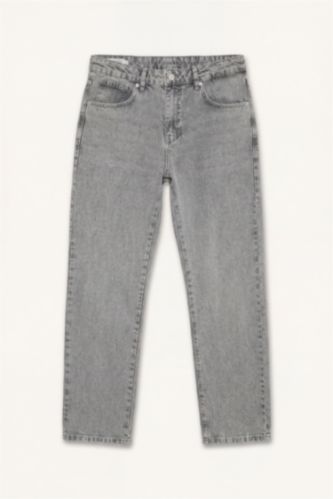 Men Light Grey Straight Fit Trousers