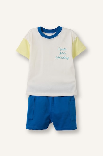 Baby Boy 2 piece Regular Fit Slogan Set