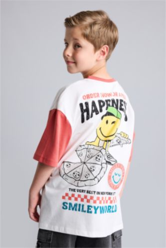 Young Boys - Teen Boys Ecru Oversize Fit Short Sleeve T-Shirt