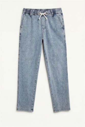 Erkek Açık Mavi Wıde Leg Jean Pantolon